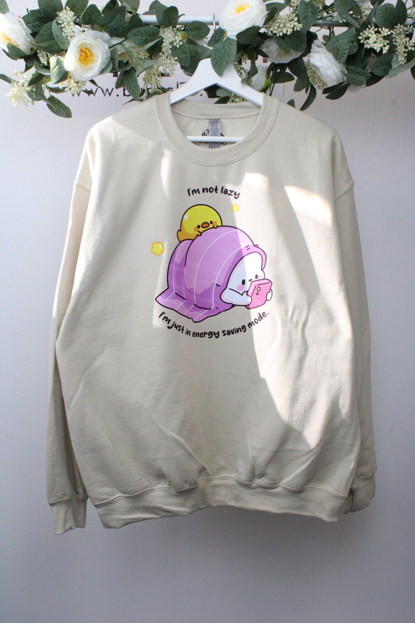 Lazy Bear with Blanket Sweatshirt, Bear Sweatshirt, Bear Jumper, Cute Jumper, Cute Sweatshirt, Printed Sweatshirt, Kawaii Sweatshirt