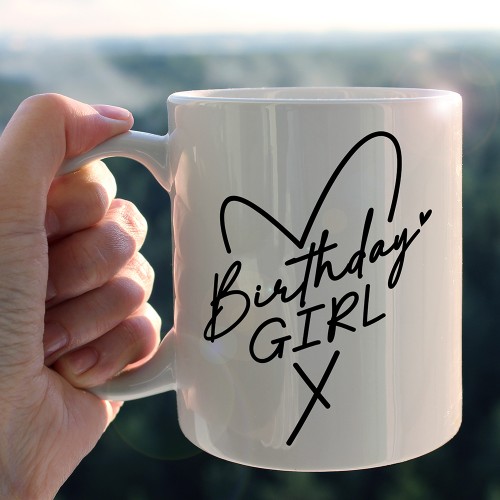 Birthday Girl with Heart Mug