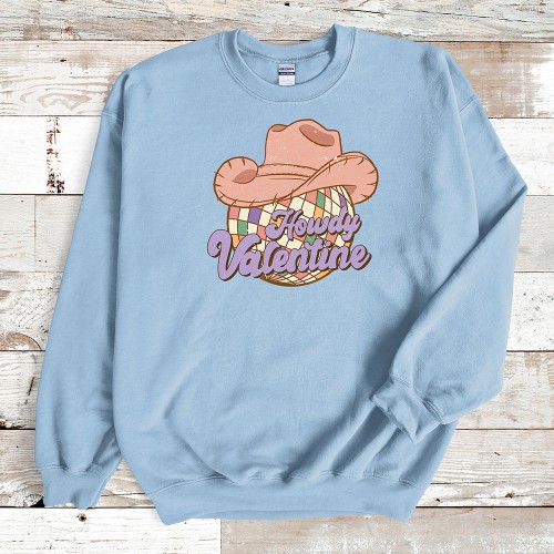 Howdy Valentine Hat Sweatshirt