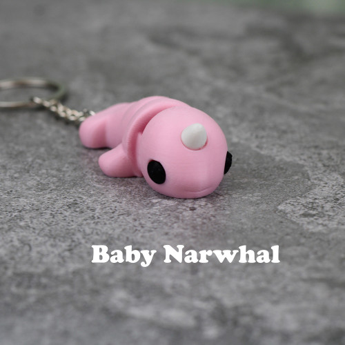 Baby Narwhal Keychain