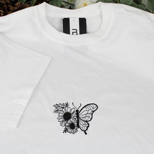 Embroidered Butterfly With...