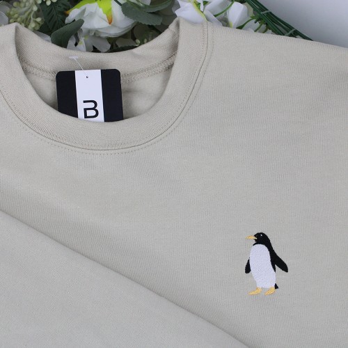 Embroidered Penguin Sweatshirt