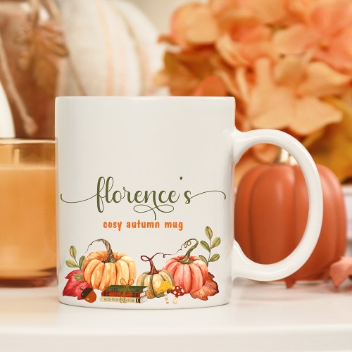 Personalised Cosy Autumn Mug