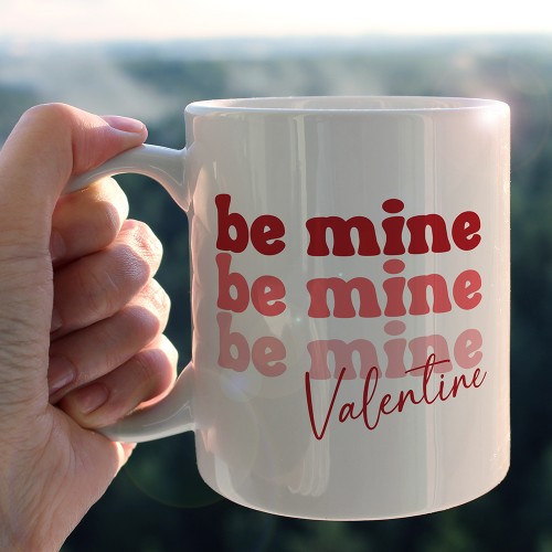 Retro Be Mine Valentine Mug