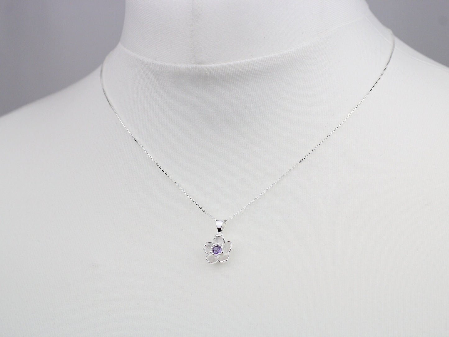Blossom Pendant Necklace in Sterling Silver, 925 Sterling Silver Necklace, Silver Jewellery, Silver necklace, Dainty silver jewellery
