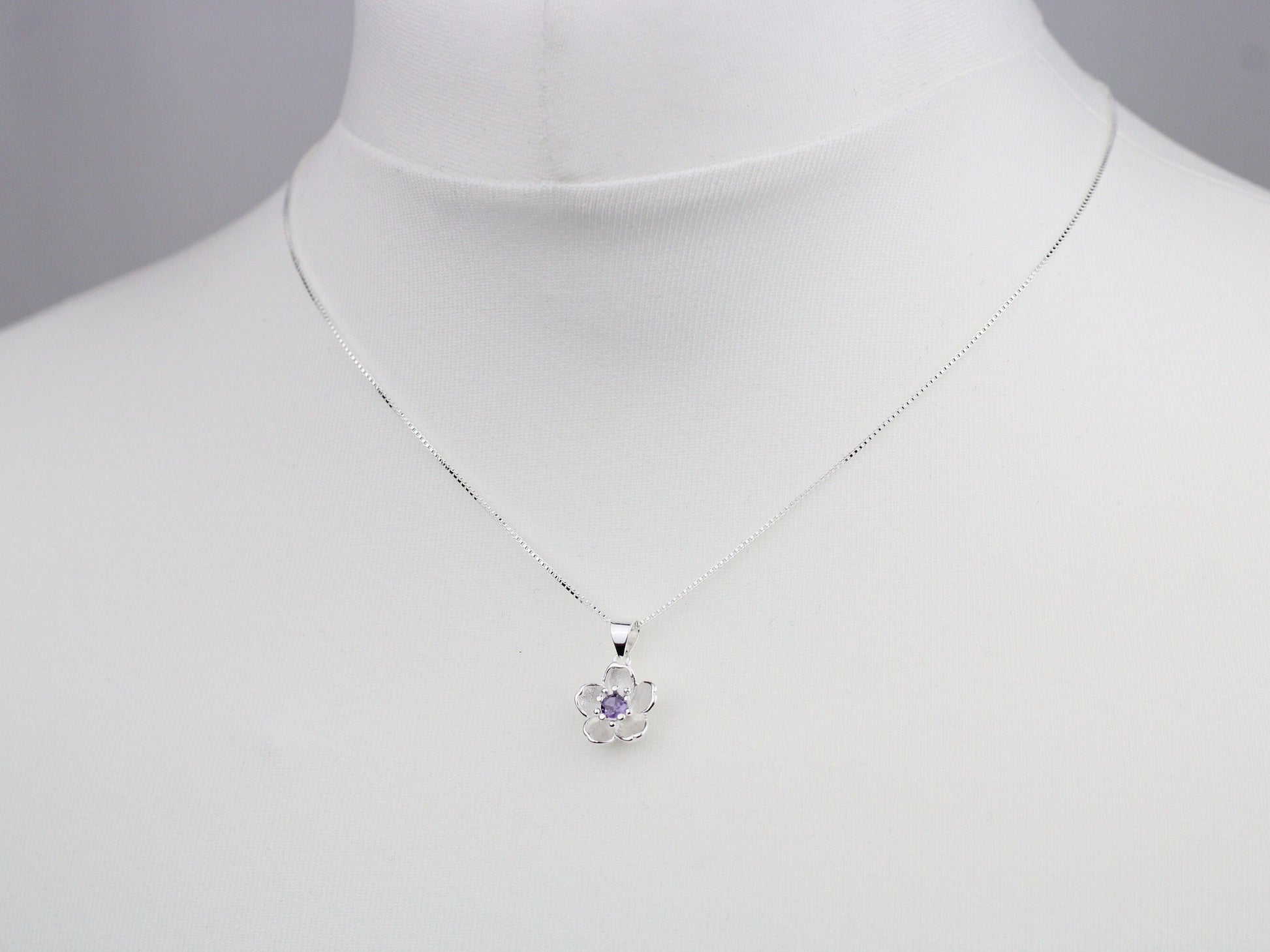 Blossom Pendant Necklace in Sterling Silver, 925 Sterling Silver Necklace, Silver Jewellery, Silver necklace, Dainty silver jewellery
