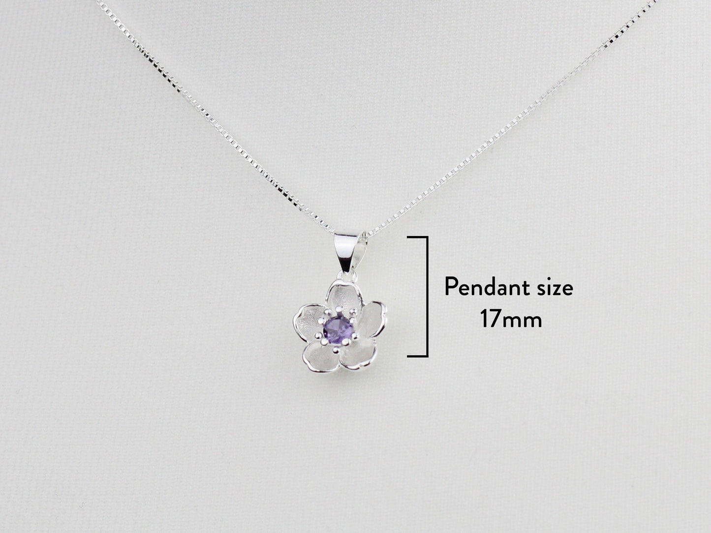 Blossom Pendant Necklace in Sterling Silver, 925 Sterling Silver Necklace, Silver Jewellery, Silver necklace, Dainty silver jewellery
