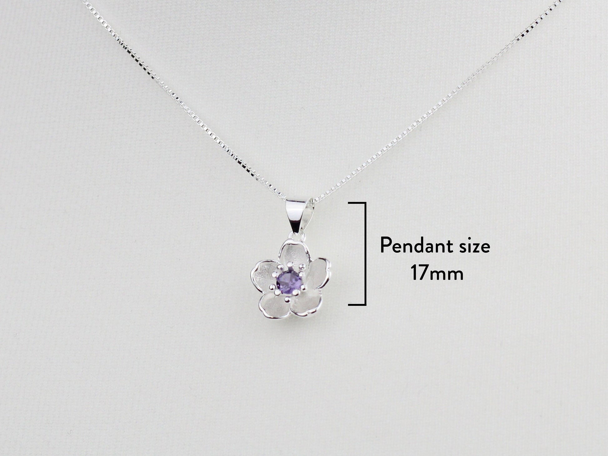 Blossom Pendant Necklace in Sterling Silver, 925 Sterling Silver Necklace, Silver Jewellery, Silver necklace, Dainty silver jewellery