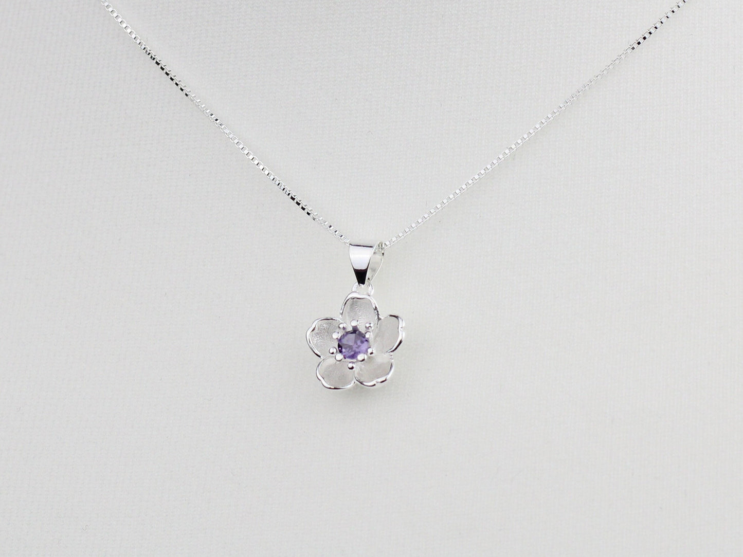 Blossom Pendant Necklace in Sterling Silver, 925 Sterling Silver Necklace, Silver Jewellery, Silver necklace, Dainty silver jewellery