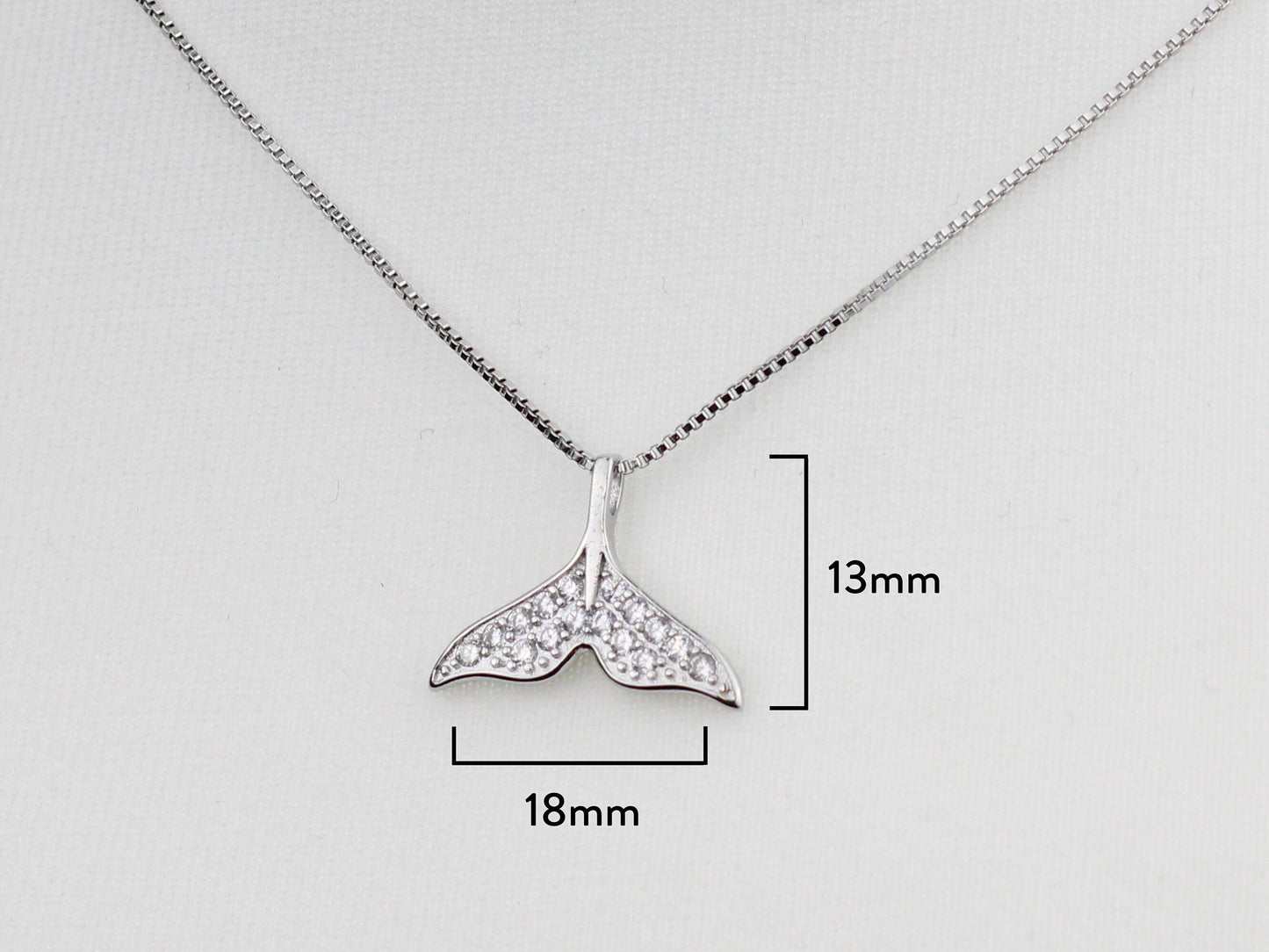Dolphin Tail Pendant Necklace in Sterling Silver, 925 Sterling Silver Necklace, Silver Jewellery, Silver necklace, Dainty Jewellery